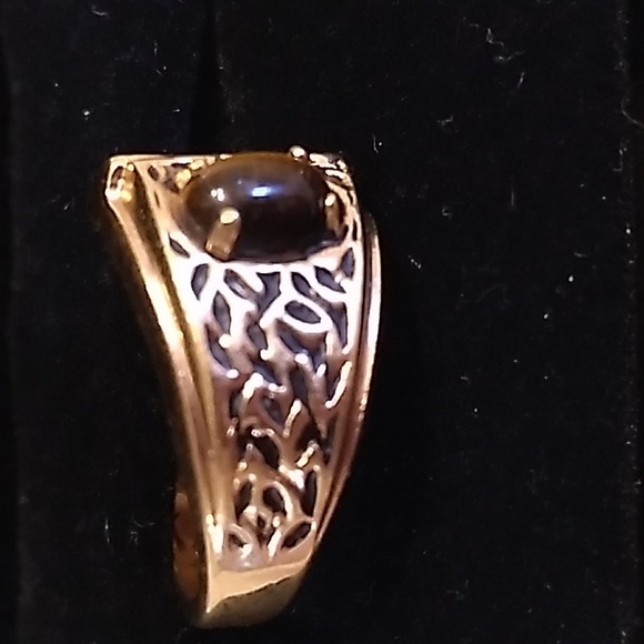 18k plated tiger's eye ring - Picture 4 of 5